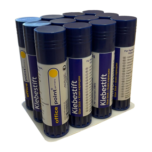 Klebestifte 40g auswaschbar Lösungsmittelfrei, 12 Stück Packung