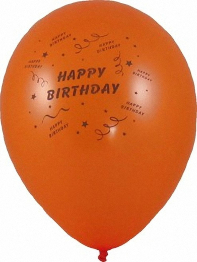 Luftballons 'Happy Birthday' Ø 250 mm, Größe 'M', 10 Stk.