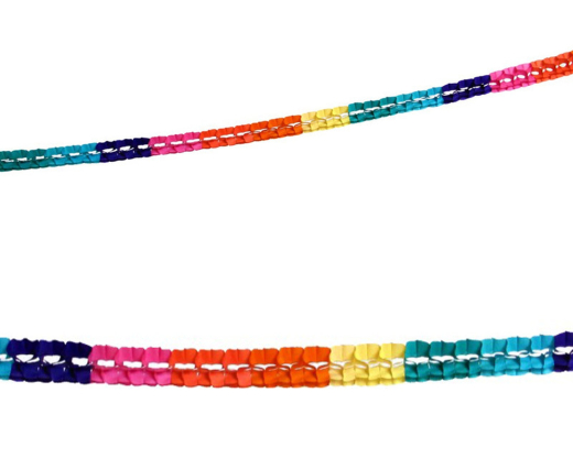 Papier-Girlande mutlicolor 2,7 m x 8 cm, 2 Stk.
