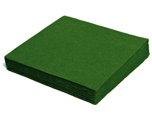 Servietten 33 x 33 cm 1/4 -Falz, 2-lagig dunkelgrün, 250 Stk.