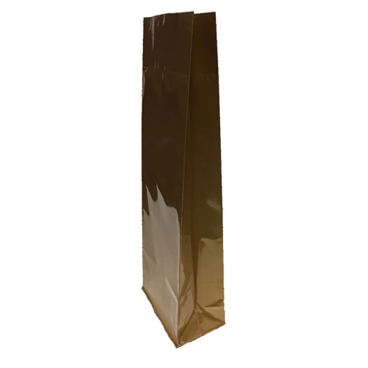 Blockbodenbeutel Gold 80 + 50mm x 250mm 3-lagig, 100 Stk.