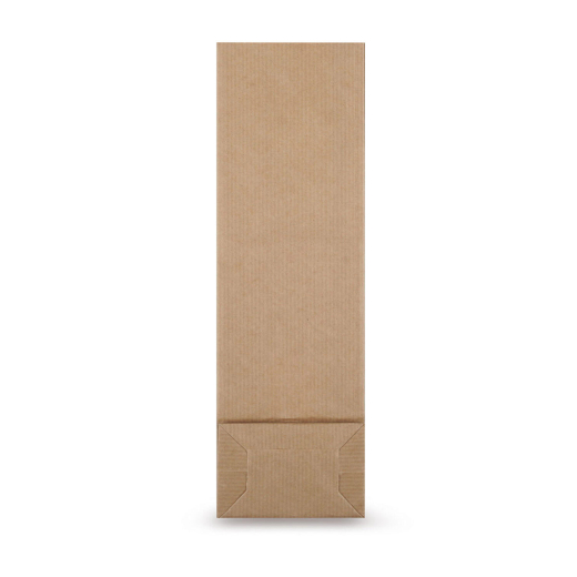 Blockbodenbeutel Kraftpapier braun mit Sichtfenster 55 + 30 x 175mm, 1000 Stk.