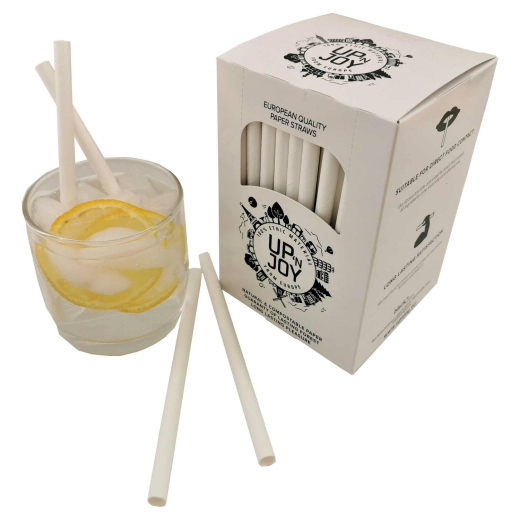 Papiertrinkhalme FSC® Papier Cocktail weiss Ø 8mm 145 mm, 140 Stk.