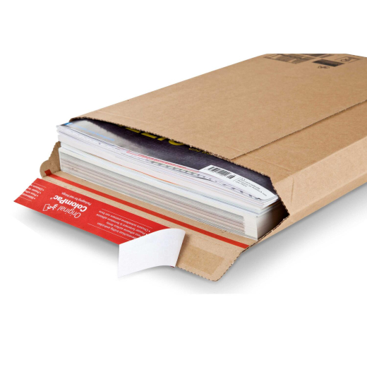 ColomPac Versandtaschen 340 x 500 x -50 mm extrem starke Wellpappe Selbstklebeverschluss Aufreißfaden braun