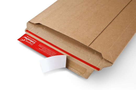 ColomPac Versandtaschen mit Querbefüllung 270 x 185 x -30 mm Wellpappe Selbstklebeverschluss Aufreißfaden braun