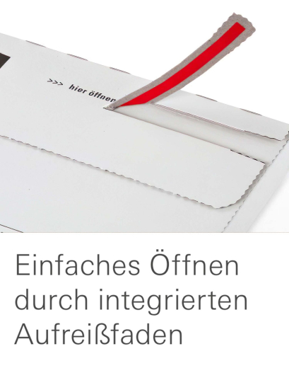 ColomPac Fashionbox 455 x 390 x 200mm mit Selbstklebeverschluss & Aufreißfaden weiß