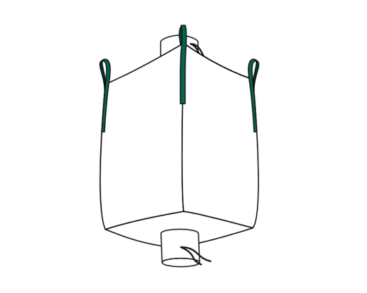 Big Bag 90x90x115cm mit Einlauf und Auslauf SWL 1.250 kg