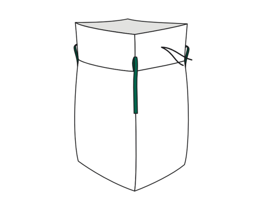 Big Bag 90x90x165cm mit Schürze SWL 1.250 kg