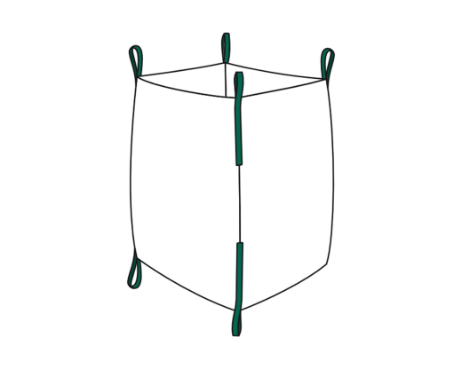 Big Bag 90 x 90 x 90 cm Typ Stein mit 4 Hebeschlaufen und 2 Bodenschlaufen