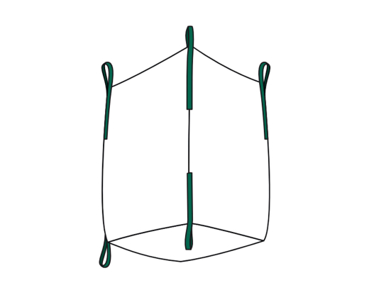 Big Bag 90 x 90 x 90 cm Typ Stein mit 4 Hebeschlaufen und 2 Bodenschlaufen