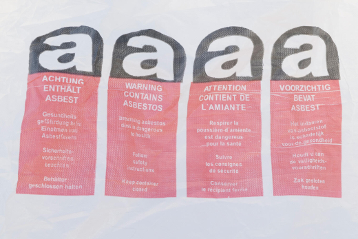Big Bag 90x90x110cm beschichtet Typ Asbest mit 2 seitigem Asbestaufdruck