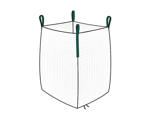Big Bag 100x100x120cm für Brennholz mit Sternenboden