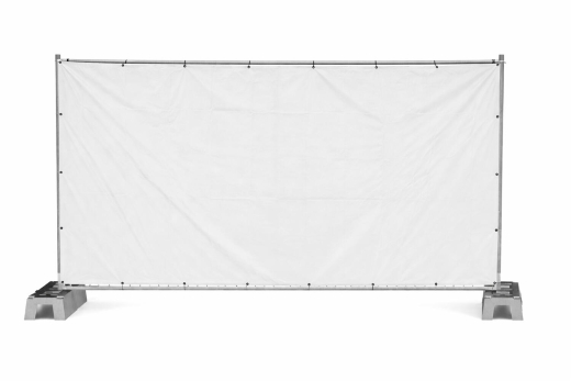 Bauzaunplane geöst 1,76 x 3,41 m 150 g/m² weiß