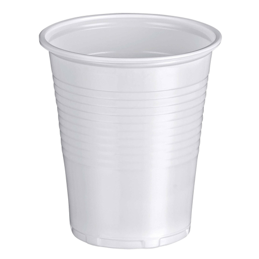 Trinkbecher weiß 0,15 l, 150 ml aus PP, Ø 70 mm, 100 Stk.