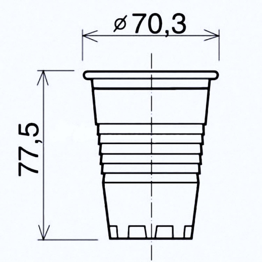 Trinkbecher weiß 0,15 l, 150 ml aus PP, Ø 70 mm, 100 Stk.