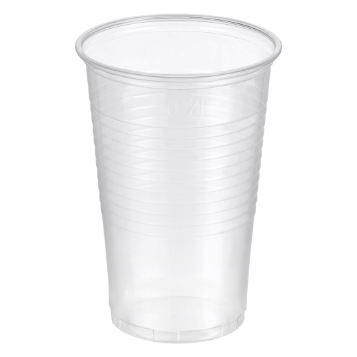 Trinkbecher transparent klar 0,2 l, 200 ml, PP, Ø 70 mm, 100 Stk.