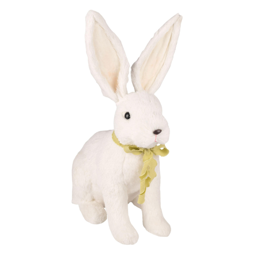 Hase aus Fasern in Wolloptik Osterhase Osterdeko 48 cm