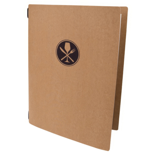 Speisekarte 'Natur' A4, mit Klemmschiene, Gastro-Menükarte zum Wechseln