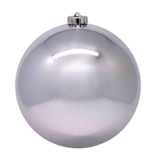 Weihnachtskugeln Christbaumkugeln aus Kunststoff silber, Ø10cm, 4 Stk.
