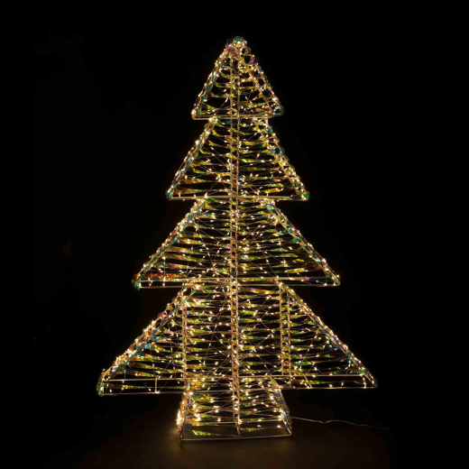 Weihnachtsbaum aus Metall/PET, mit LED, warmweiß, 100cm, 1 Stk.