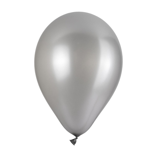 Luftballons 'Perlmutt', silber, Ø29cm, 50 Stk.