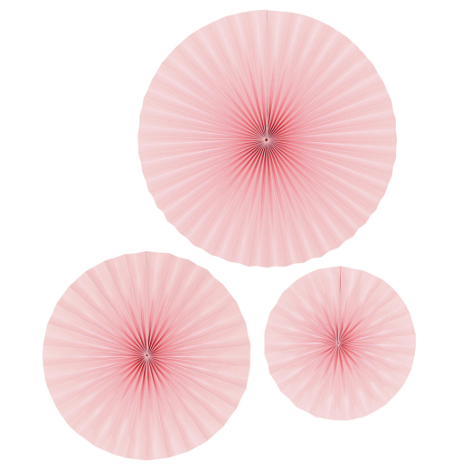 Rosetten Set rosa Ø 30/40/50 cm, 3 Stk.