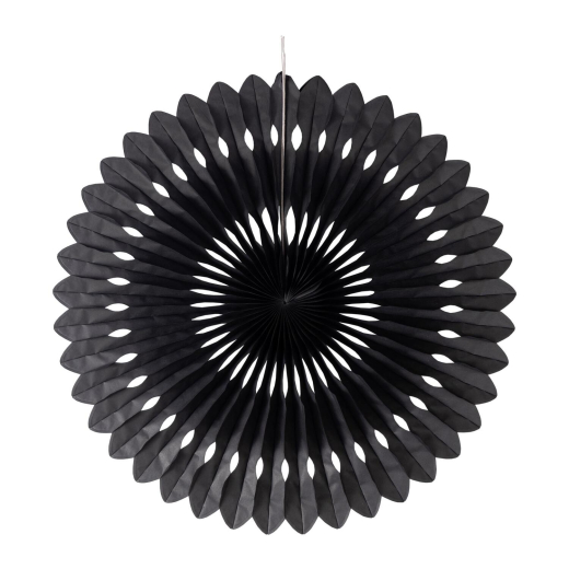Rosette aus Papier schwer entflammbar schwarz Ø40cm, 1 Stk.