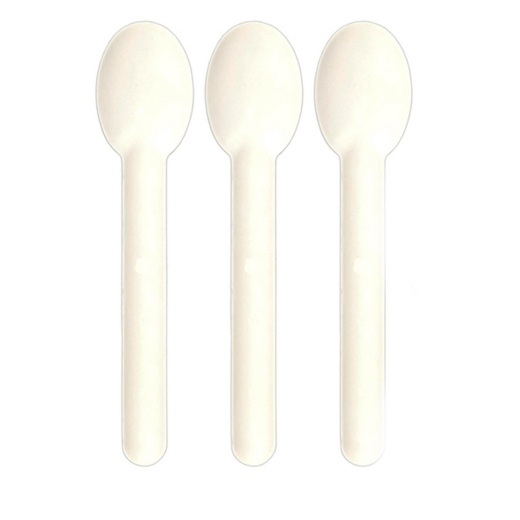 Löffel aus Bagasse, naturweiß, 15.5cm, 100Stk.