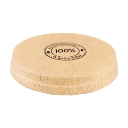 Deckel für Dressingbecher aus Karton 30 ml, Ø 44 mm, braun, 50 Stk.