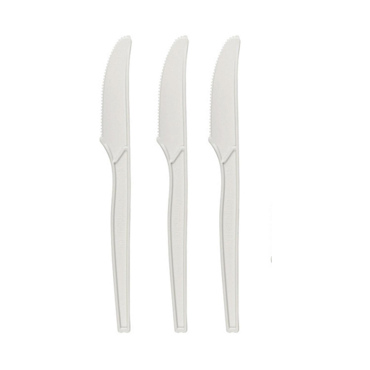 Messer 'Prestige' aus CPLA, wiederverwendbar, weiß, 18.1cm, 50 Stk.