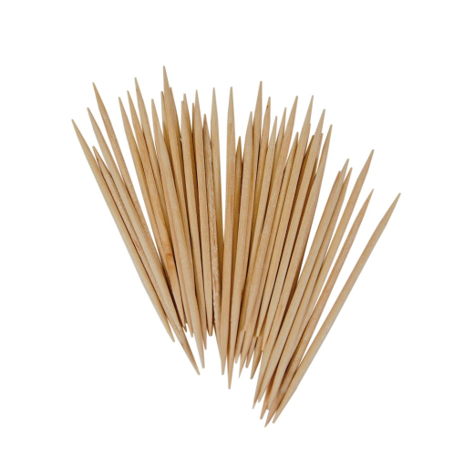 Zahnstocher aus Holz, rund, Ø2mm, 65mm, 10000 Stk.