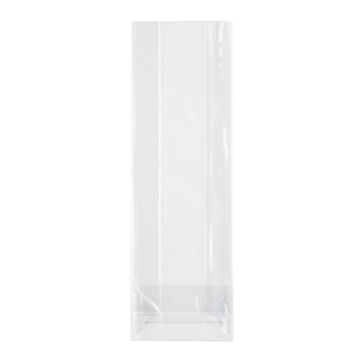 Blockbodenbeutel OPP Siegelnaht transparent 140 + 80mm x 260mm 40my, 1000 Stk.