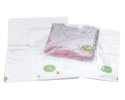 Flachbeutel 800 x 1000 mm, 50my aus 100% recyceltem LDPE (rLDPE), 100 Stk.