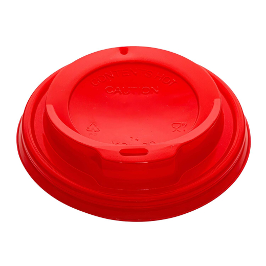 Domdeckel rot für Pappbecher COFFEE TO GO mit 80mm Ø, 100 Stk.
