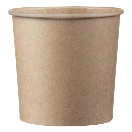 Eisbecher Feinkostbecher aus Pappe Kraftpapier FSC® rund 350 ml braun Ø 90 mm, 50 Stk.