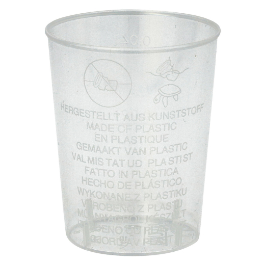 Einweg-Schnapsglas 4cl, PS mit Eichstrich bei 2cl und 4cl, transparent, 40 Stk.
