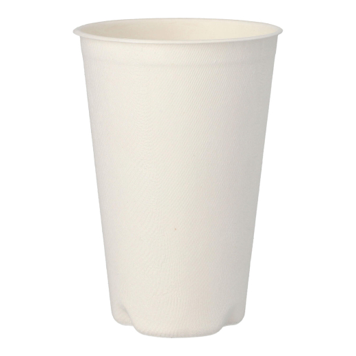 Heißgetränkebecher aus Zuckerrohr 'pure' 400 ml, Ø 90mm, 50 Stk.