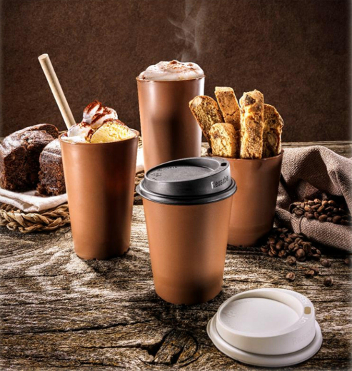 Mehrweg Heißgetränkebecher Kaffeebecher Coffee to go inkl. Domdeckel - 200 ml