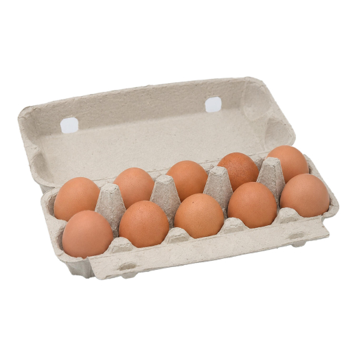 Eierverpackungen für 10 Eier uni weißlich, 82 Stk., für S, M, L