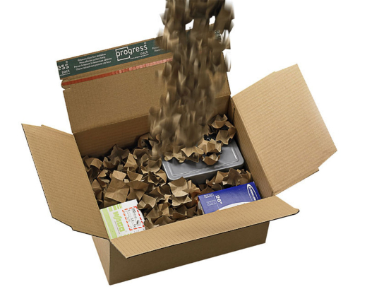 DECOFILL dekorative Papier-Verpackungschips Polsterchips, weiß, 400 Liter