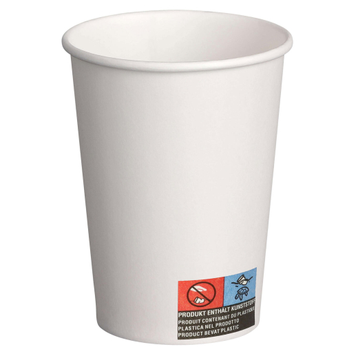Automatenbecher Kaffeebecher 70,3mm Ø, weiß, Pappe beschichtet, 180 ml 100 Stk.