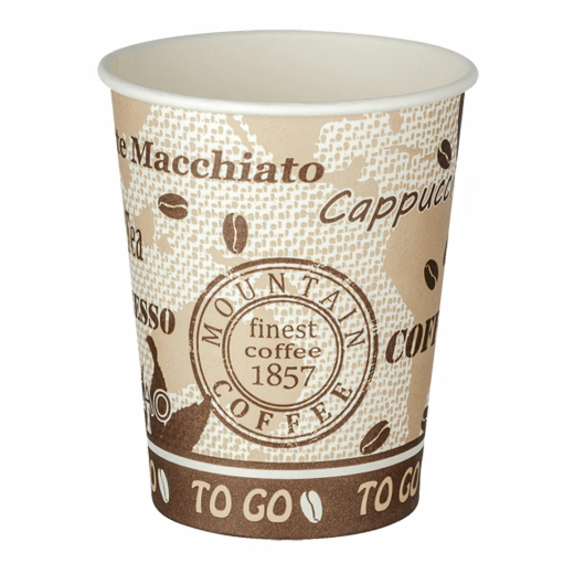 Kaffeebecher Getränkebecher 'Coffee Mountain' 300 ml kompakt, 50 Stk.