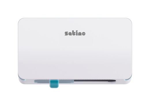 Satino Hyginity Doppelrollen Toilettenpapierspender, System MT1, 30,1 cm ×15,9 cm × 18,6 cm, weiß
