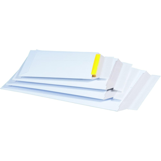 Vollpappe-Versandtasche 237x342mm stabile Vollpappe Selbstklebeverschluss A4+ weiß