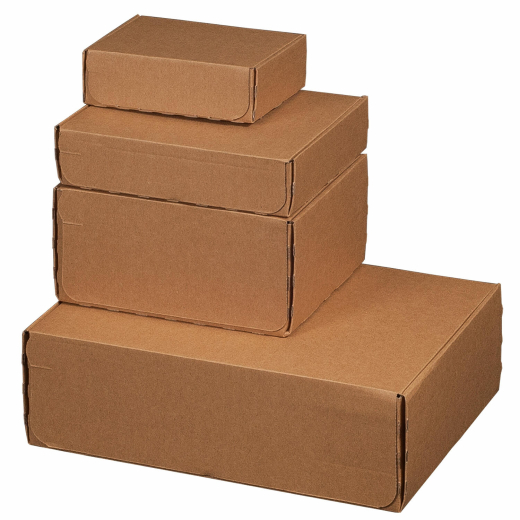 Versandkarton 305x210x91mm MODULBOX 4 mit Selbstklebeverschluss & Aufreißfaden braun