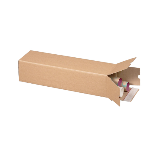 Versandhülsen 1005x105x105mm PLAN BOX braun quadratisch mit Selbstklebeverschluss & Aufreißfaden