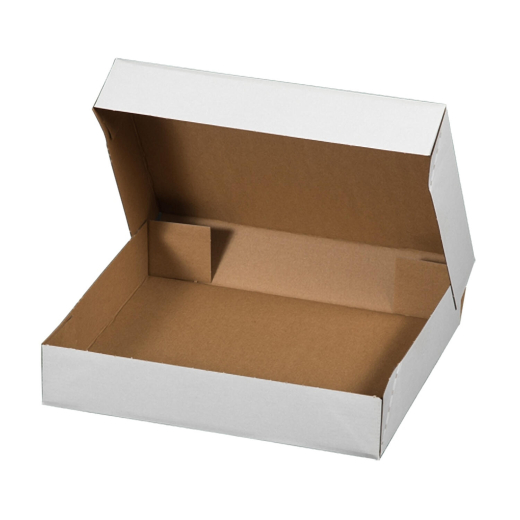Faltbodenschachteln 510x310x100mm schnell aufzurichten und wiederverschließbar weiß