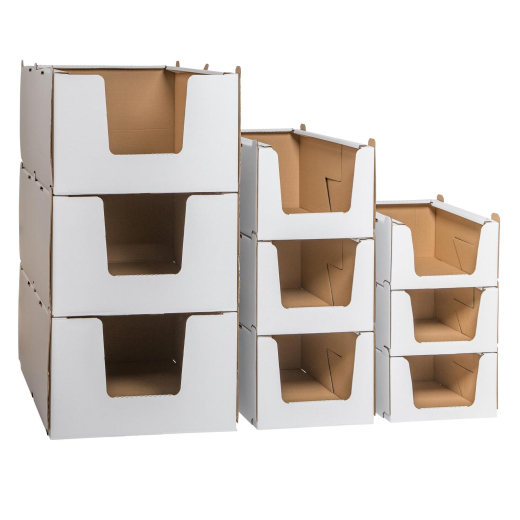 Stapelbehälter Regalkarton aus Wellpappe 'XL' 780x580x360mm stapelbar robust