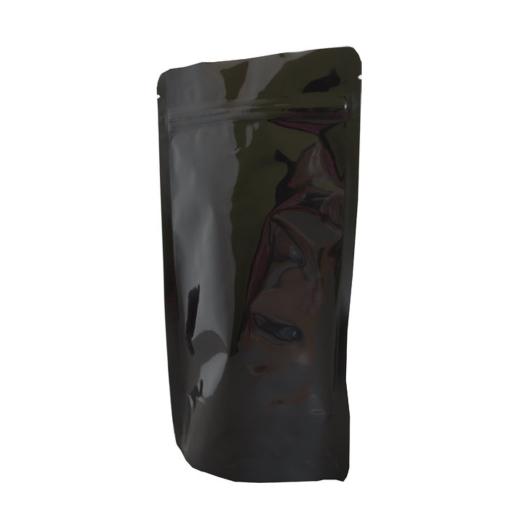 Standbodenbeutel PET schwarz glänzend 110x185x65mm, 250ml, 1000 Stk.