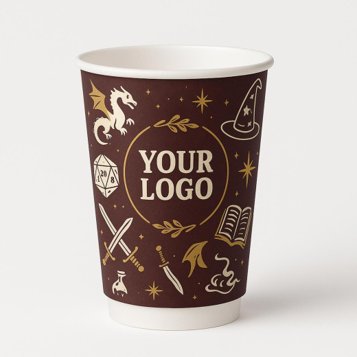 Personalisierbare Doppelwandbecher für Heiß- und Kaltgetränkebecher weiß 300 ml, 500 Stk.
